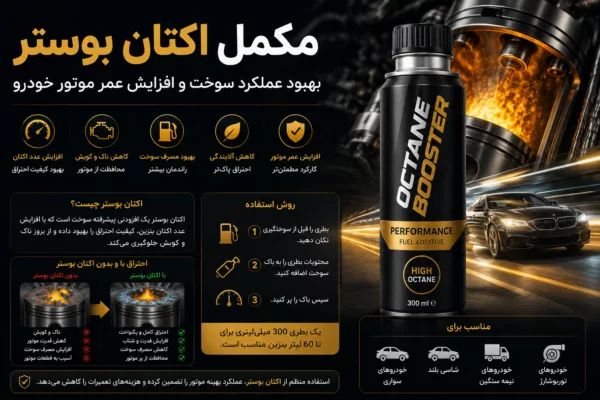 مکمل اکتان بوستر: بهبود عملکرد سوخت و افزایش عمر موتور خودرو