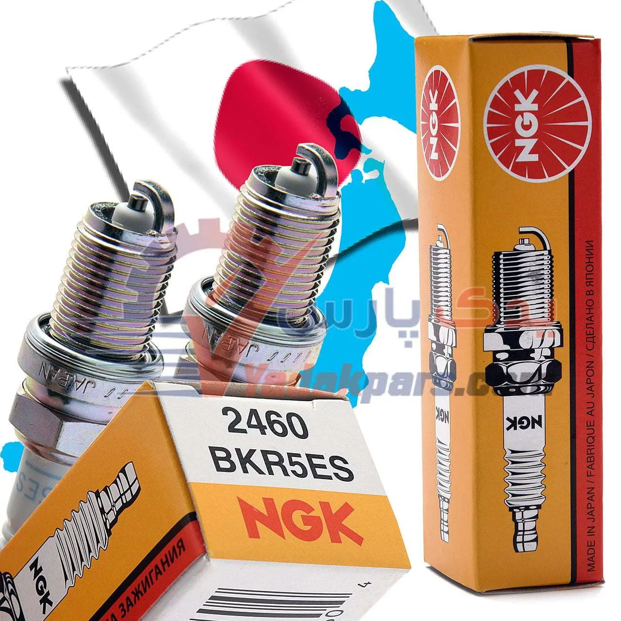 شمع انجیکا پایه کوتاه انژکتور نیکل – کد 2460 (بسته ۴عددی)